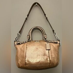 Coach Madison Sophia Bronze Metallic Tan Leather Shoulder/Handbag